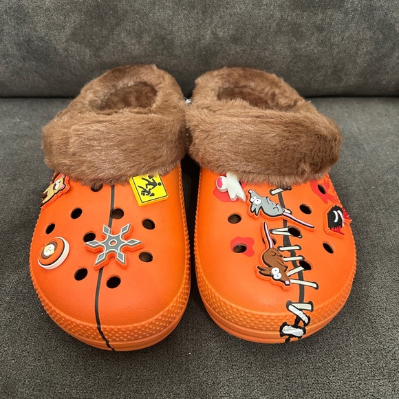 Crocs South Park Kenny Classic Lined Clog Mens 11 Orange Fur Slip On 211499-90H